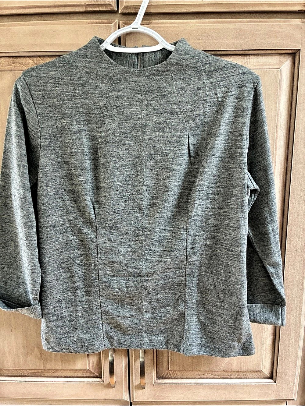 Worcester Jersey Gray Long Sleeve Top Size 36 NWT vintage